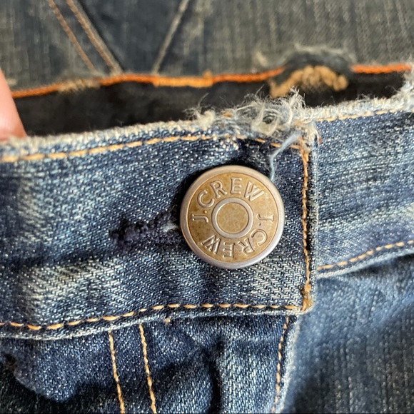 J. Crew Distressed Denim Mini Skirt - Size 28 - Picture 2 of 8